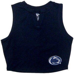 women's navy market v-neck tank with Penn State Athletic Logo
